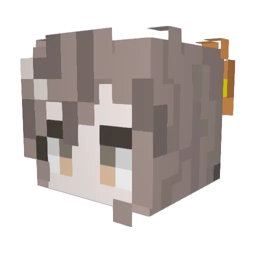 KaiF1350 Minecraft avatar head, 3D render