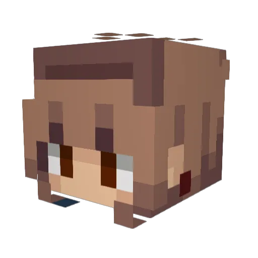 KaiJVA Minecraft avatar head, 3D render