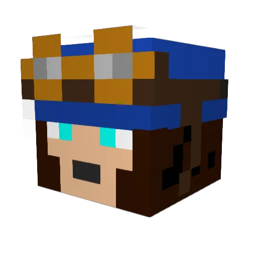 KaiLux Minecraft avatar head, 3D render