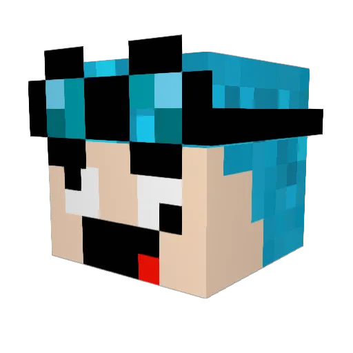 KaiNate Minecraft avatar head, 3D render