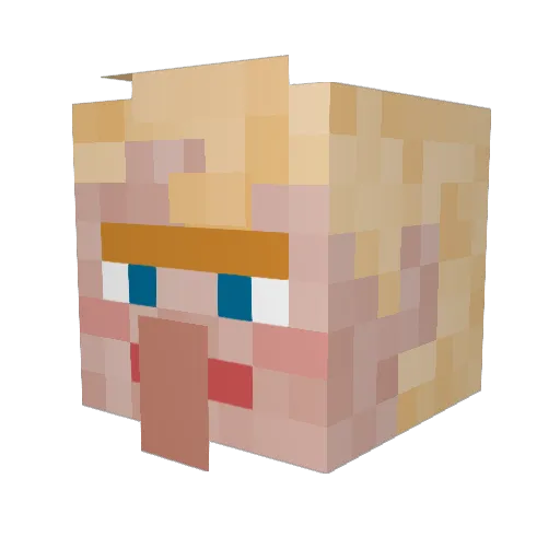 KaiRiverdance Minecraft avatar head, 3D render