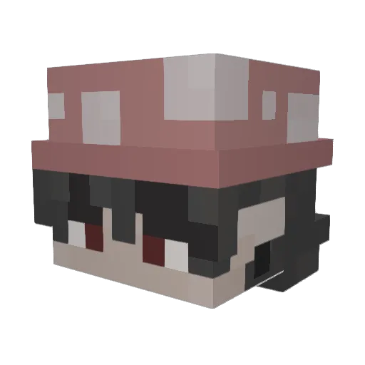 KaiShroom_ Minecraft avatar head, 3D render