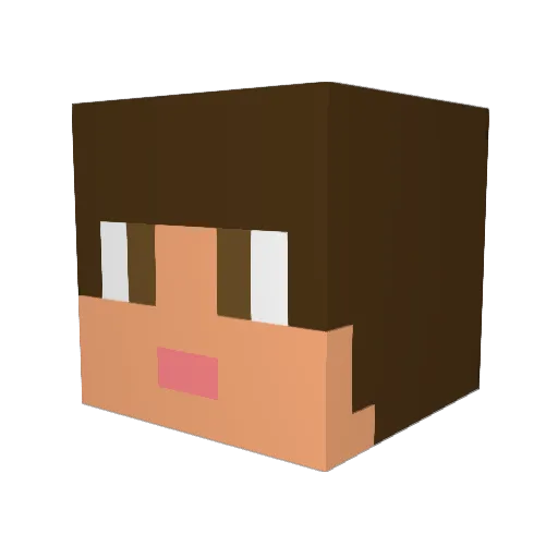 KaiSiro Minecraft avatar head, 3D render