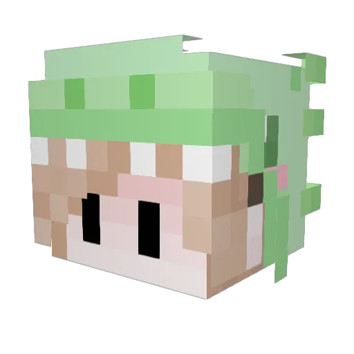 KaiTheMushroom Minecraft avatar head, 3D render