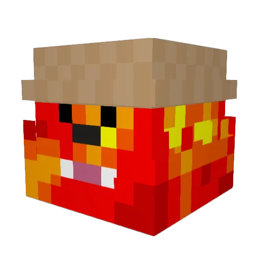 KaiTrump Minecraft avatar head, 3D render