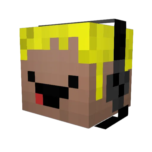 KaiWS20 Minecraft avatar head, 3D render