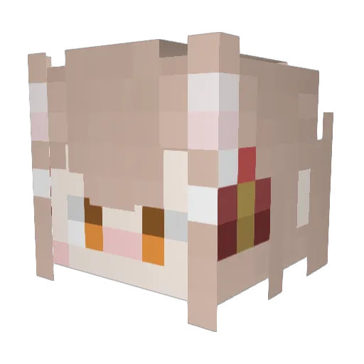 Kai_Gallio Minecraft avatar head, 3D render
