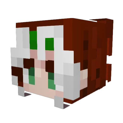 Kai_Mittens Minecraft avatar head, 3D render