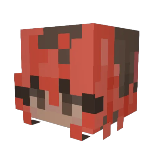 Kai_Obsidian Minecraft avatar head, 3D render
