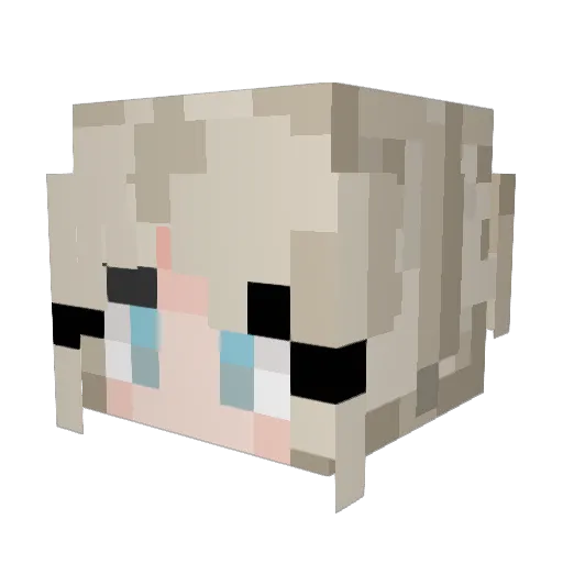 Kai_x0x Minecraft avatar head, 3D render