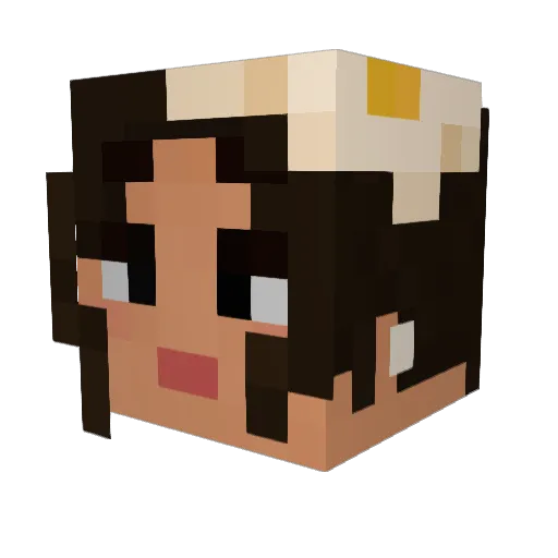 KaiaKage Minecraft avatar head, 3D render