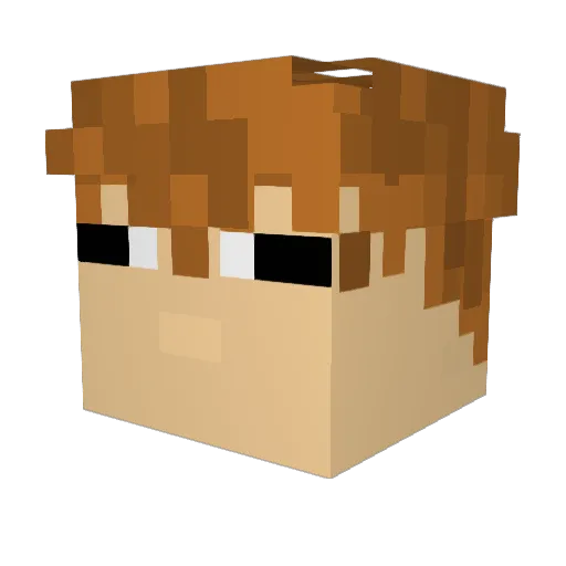 KaiaKnight Minecraft avatar head, 3D render