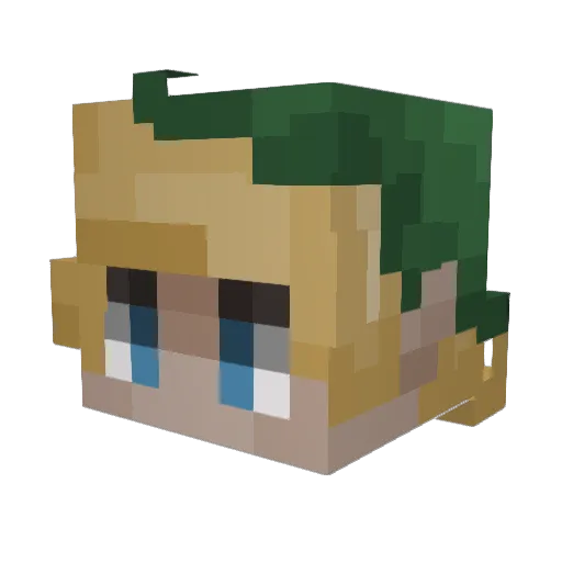 Kaiako12 Minecraft avatar head, 3D render