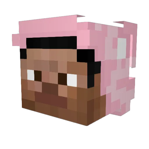 Kaiazim Minecraft avatar head, 3D render