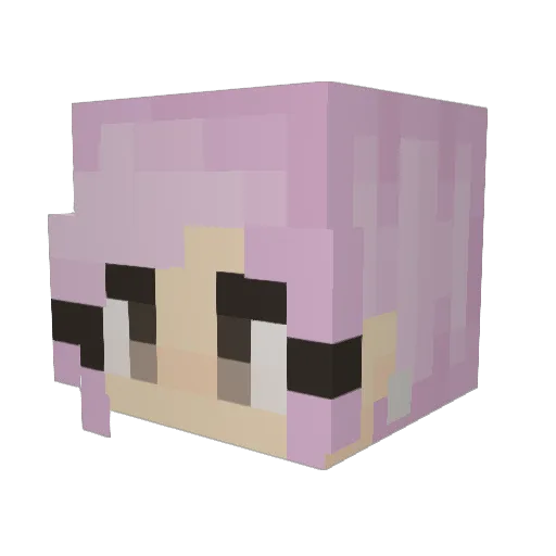 Kaibaibo Minecraft avatar head, 3D render