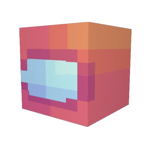 Kaibasaur Minecraft avatar head, 3D render