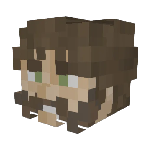 Kaibjorn Minecraft avatar head, 3D render