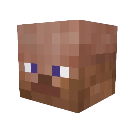 Kaibot Minecraft avatar head, 3D render