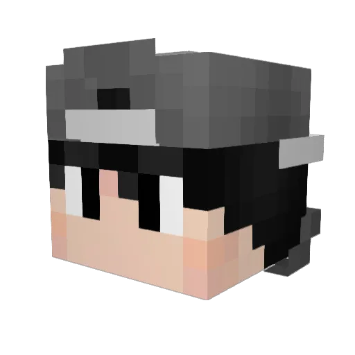 KaickWR Minecraft avatar head, 3D render