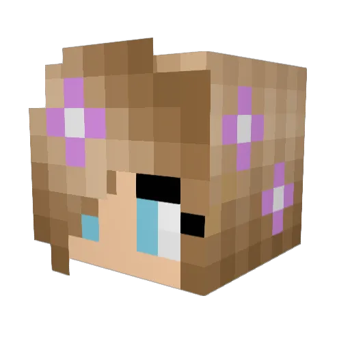 KaidaFae Minecraft avatar head, 3D render