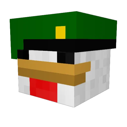 Kaidd727 Minecraft avatar head, 3D render
