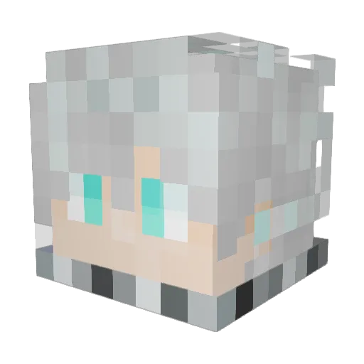 Kaideus Minecraft avatar head, 3D render