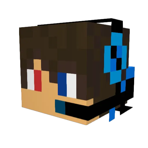 Kaidog0908 Minecraft avatar head, 3D render