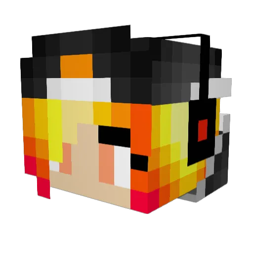 Kaidra_07 Minecraft avatar head, 3D render