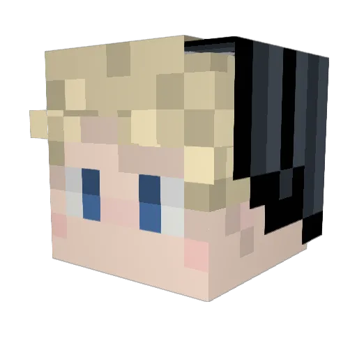 Kaidrone Minecraft avatar head, 3D render
