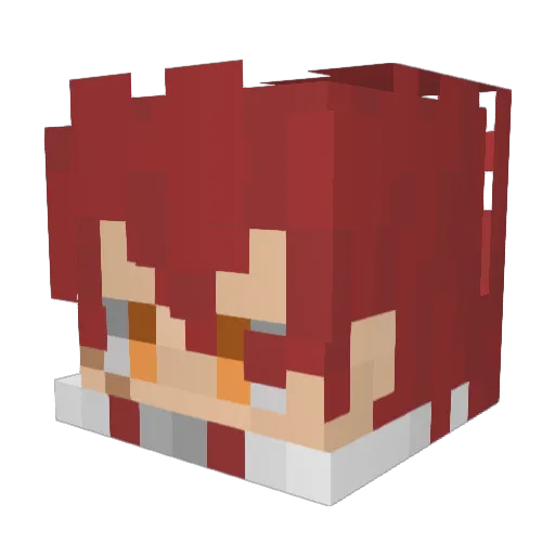 KaienS Minecraft avatar head, 3D render