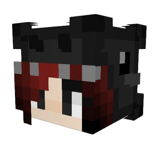 Kaienjo Minecraft avatar head, 3D render
