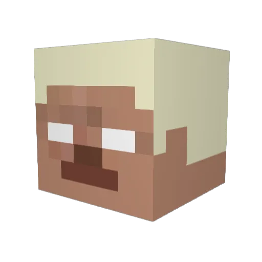 Kaifolom Minecraft avatar head, 3D render