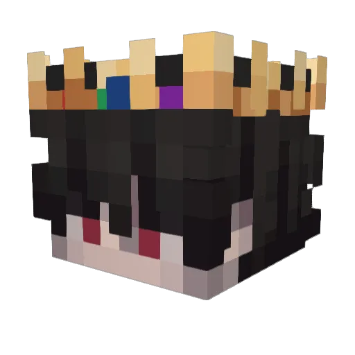 KaiiShen Minecraft avatar head, 3D render