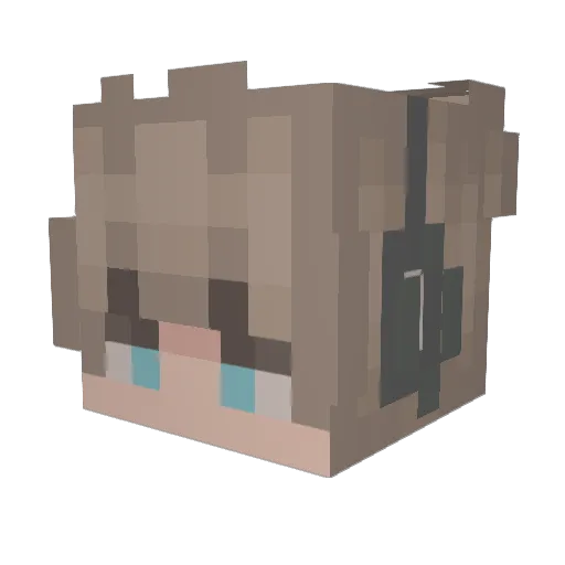 Kaii_FireHeart Minecraft avatar head, 3D render
