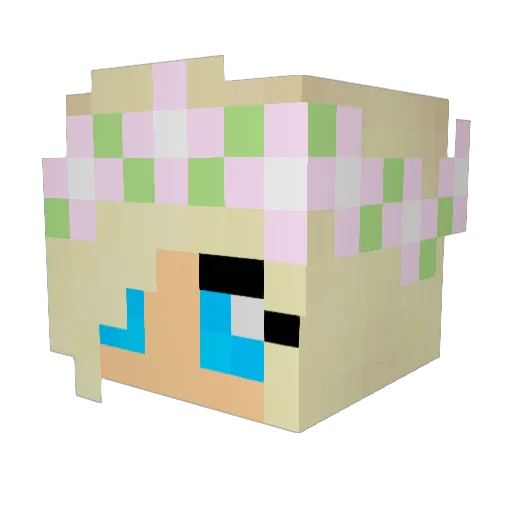 Kaiilanna Minecraft avatar head, 3D render