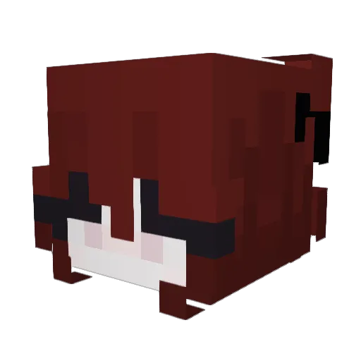Kaiiraa Minecraft avatar head, 3D render