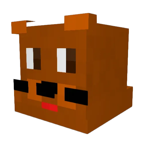Kaiju12 Minecraft avatar head, 3D render