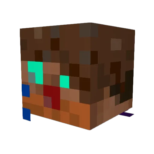 Kaika14 Minecraft avatar head, 3D render