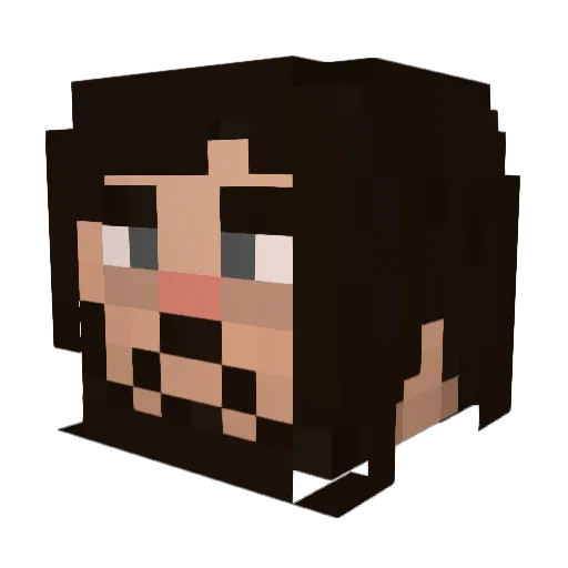 Kaikoten Minecraft avatar head, 3D render