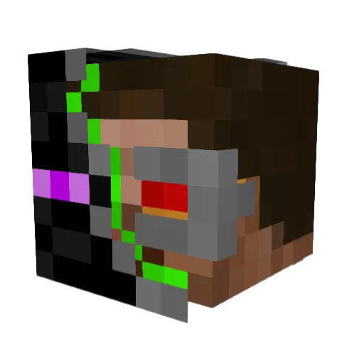 Kailrain Minecraft avatar head, 3D render