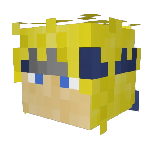 Kaiman181 Minecraft avatar head, 3D render