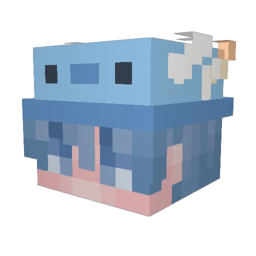 Kaimang Minecraft avatar head, 3D render