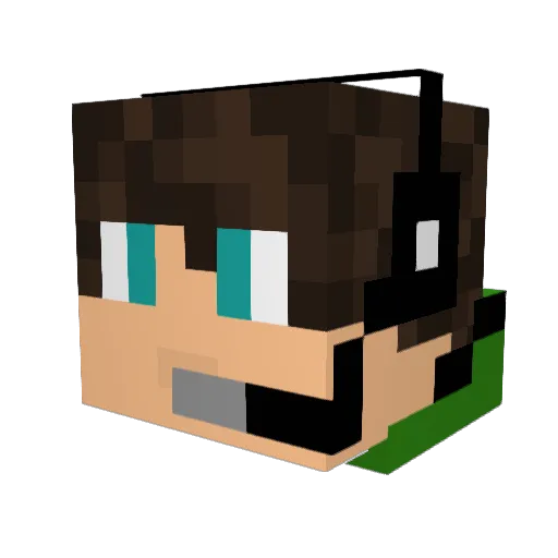 Kaimaster1412 Minecraft avatar head, 3D render
