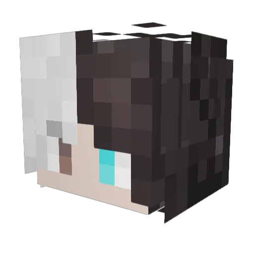 Kaimaxon Minecraft avatar head, 3D render