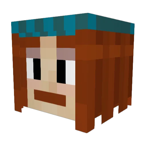 Kaimoses Minecraft avatar head, 3D render