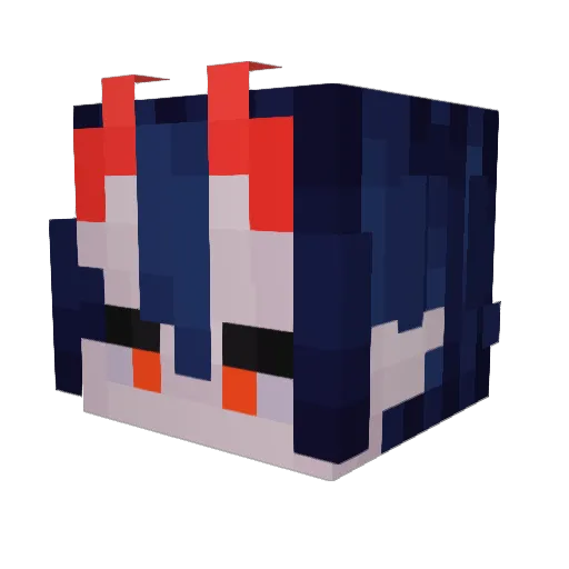 Kaimup Minecraft avatar head, 3D render
