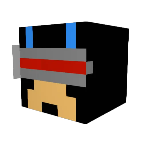 Kain40 Minecraft avatar head, 3D render