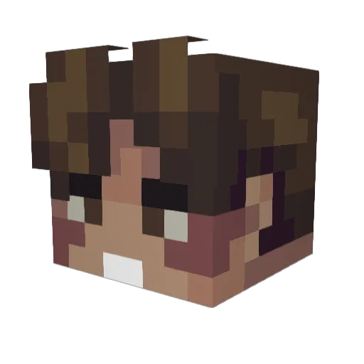 KainCraft Minecraft avatar head, 3D render