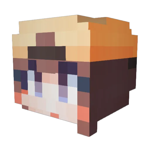 KainJ Minecraft avatar head, 3D render