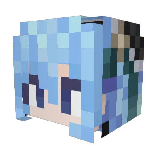 Kain_Star Minecraft avatar head, 3D render